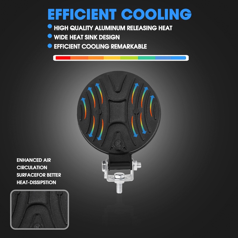 1 Bộ 14 Đèn LED Hình Tròn Siêu Sáng Chống Thấm Nước Cho Xe Hơi Xe Máy Xe Tải Xe Tải Thuyền