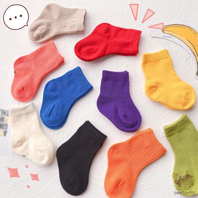 Set 3 đôi tất cotton phong cách Hàn Quốc cho bé