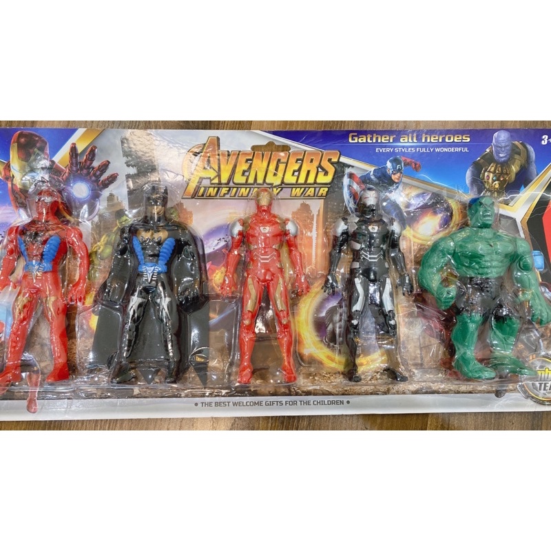 Đồ Chơi 5 Siêu Anh Hùng Siêu Nhân AVENGERS cho bé Trai🦸🏼‍♂️🦹🏼‍♂️🦹🏻‍♀️🦸🏻 (Kem video và ảnh thật tự quay ạ)