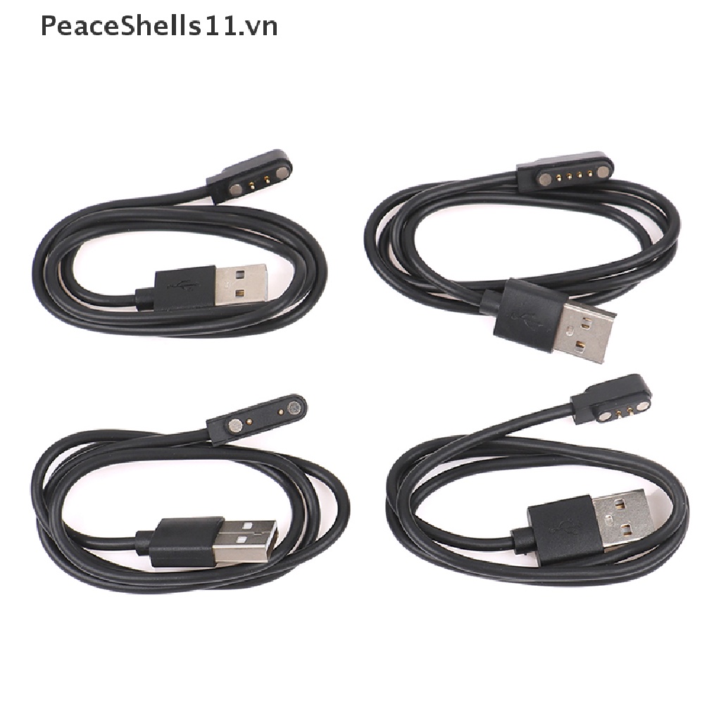 Dây Cáp Sạc Từ Tính 2 Pin 4 Pin USB Cho Đồng Hồ Thông Minh 7.62mm 2.54mm 4mm