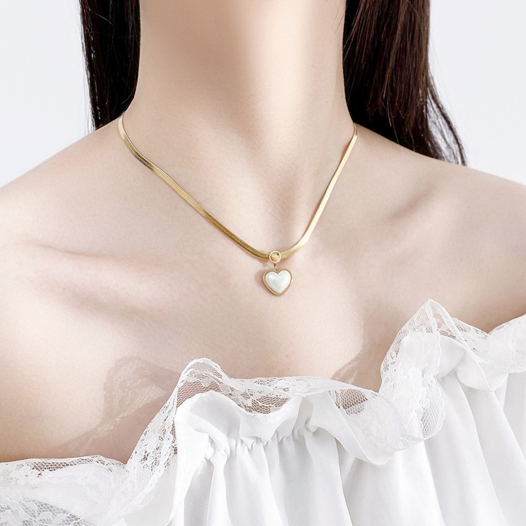 Vòng cổ Mặt Hình Vỏ Sò Mạ Điện Nhiều Màu Cho Nữ