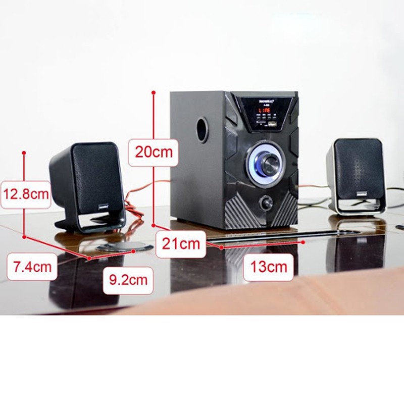 Loa máy tính vi tính Soundmax A826 - 2.1/ USB, SD Card, Bluetooth (Hãng phân phối chính thức)