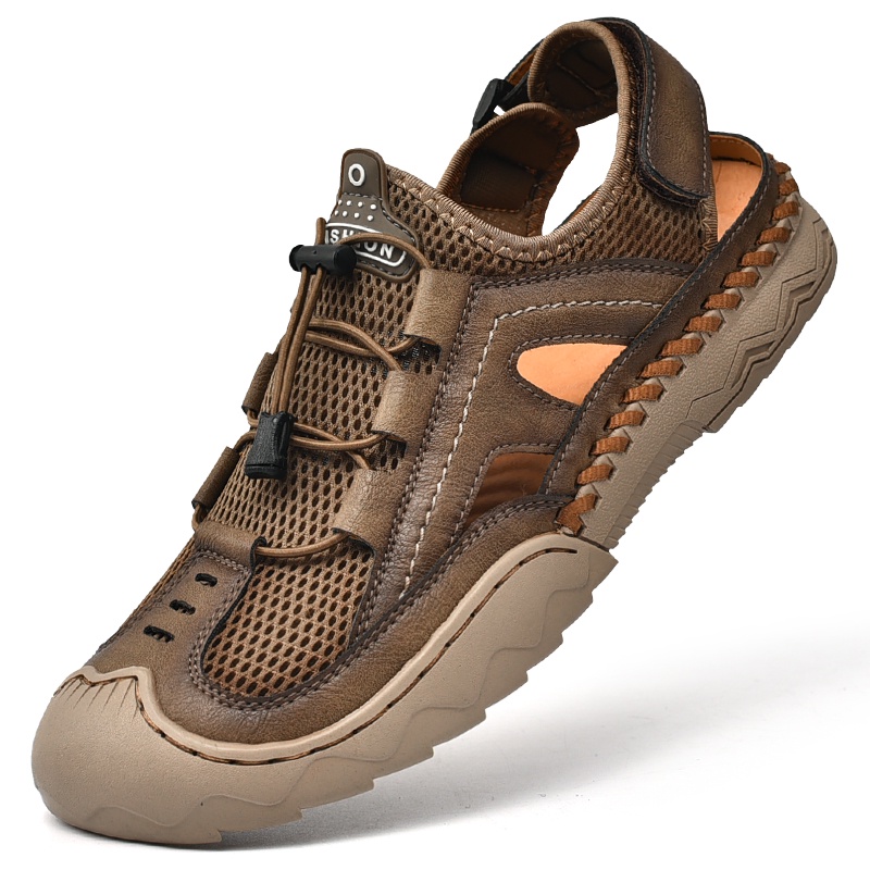 Xăng đan Thể Thao Bằng Da Chống Trượt Cho Nam Size 38-46 2022