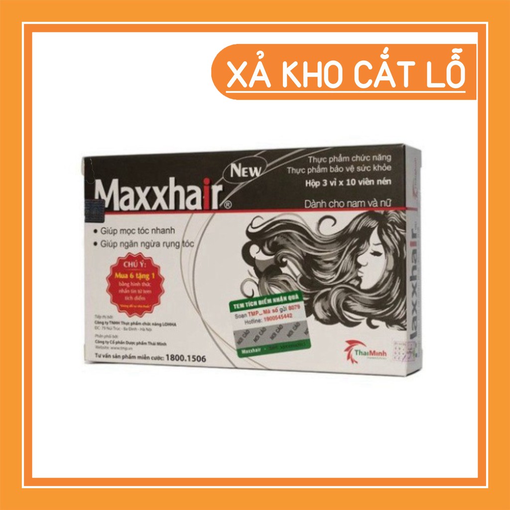 XẢ LỖ Viên Uống Dưỡng Tóc Giảm Rụng Tóc❤️FREESHIP👍 Maxxhair ❤️ giúp chăm sóc tóc, mọc tóc nhanh, giảm rụng tóc XẢ LỖ