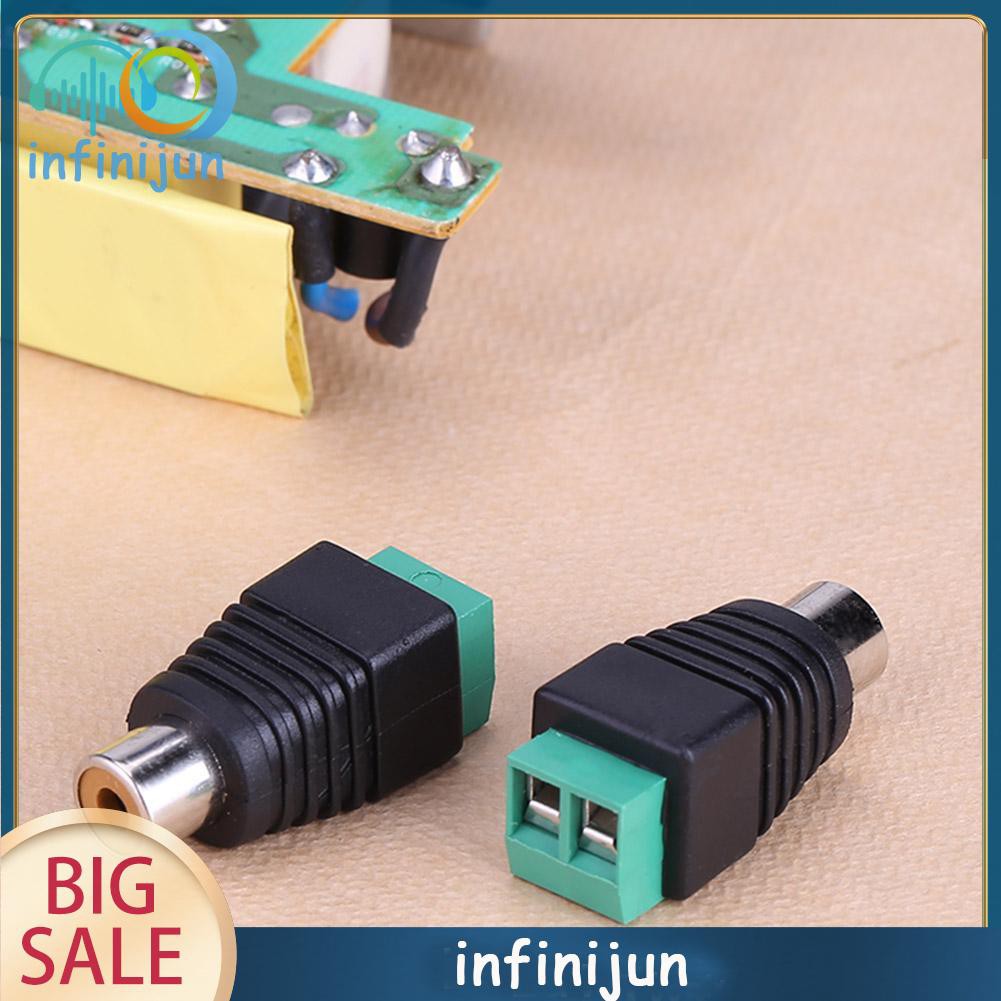 Set 2 Đầu Nối Dây Cáp Âm Thanh Rca Cho Camera Cctv