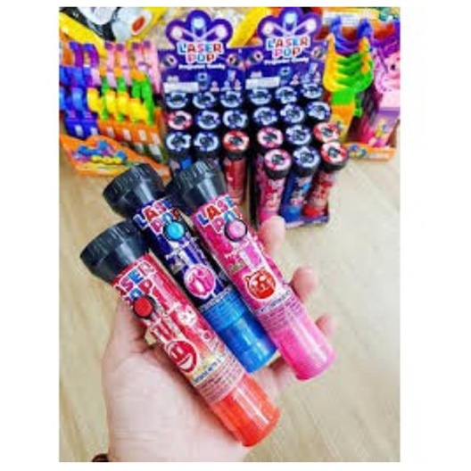 Kẹo đèn pin Laser Pop siêu hot hit ạ