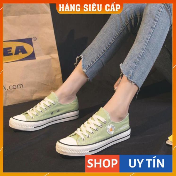 [ Hàng Loại 1 ] - [INS HOT]Giày thể thao nữ canvas kiểu,💥Classic thêu hoa cúc nhí💥（2218） | BigBuy360 - bigbuy360.vn