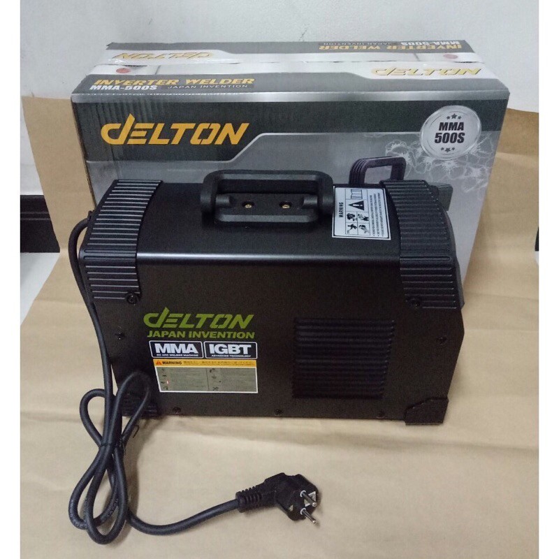 MÁY HÀN ĐIỆN TỬ DELTON 500S INVERTER JAPAN FULL PHỤ KIỆN KÉO 3.2MM TẶNG 10 QUE HÀN NEW 100%