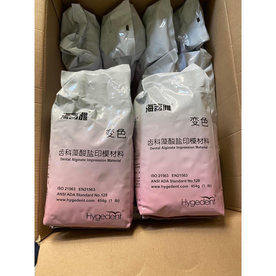 Chất lấy dấu - Alginate Hygedent chromatic - GÓI 454gr đổi màu 2 lần