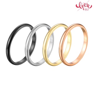 Nhẫn Thép Siêu Mỏng Màu Vàng Hồng 18K Phong Cách Âu Mỹ Đơn Giản Độc Đáo Cho Nữ