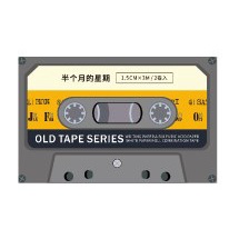 Bộ 2 dải washi tape hình cuộn băng radio kiểu cổ điển trang trí take note WA07