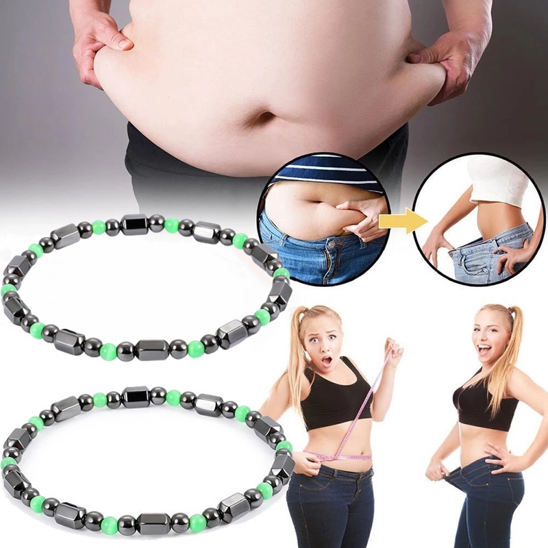 1 Vòng Tay Chuỗi Hạt Nam Châm Đen Thời Trang Unisex
