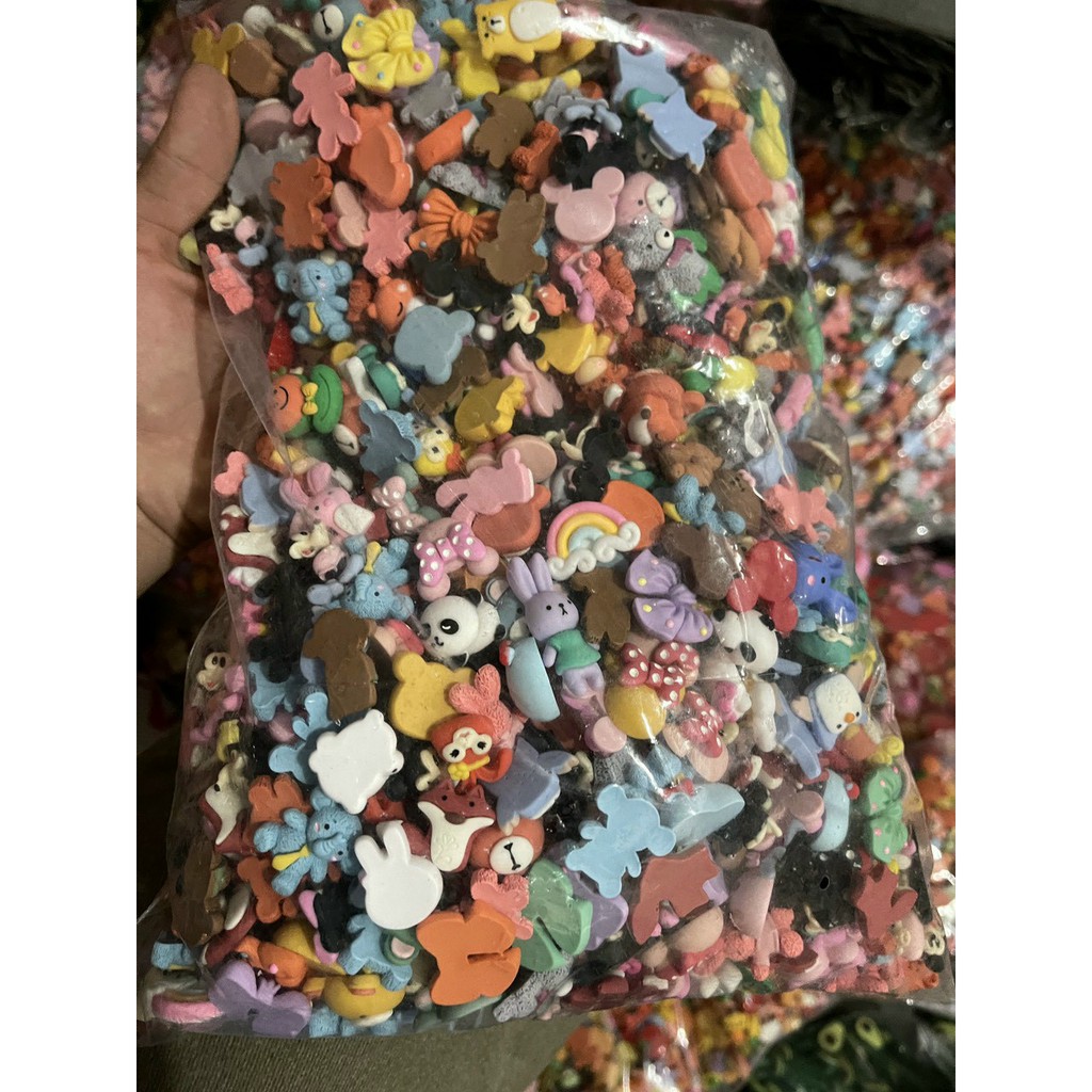 Túi 100 Charm Gắn Kẹp Tóc/ Trang Trí Ốp Điện Thoại