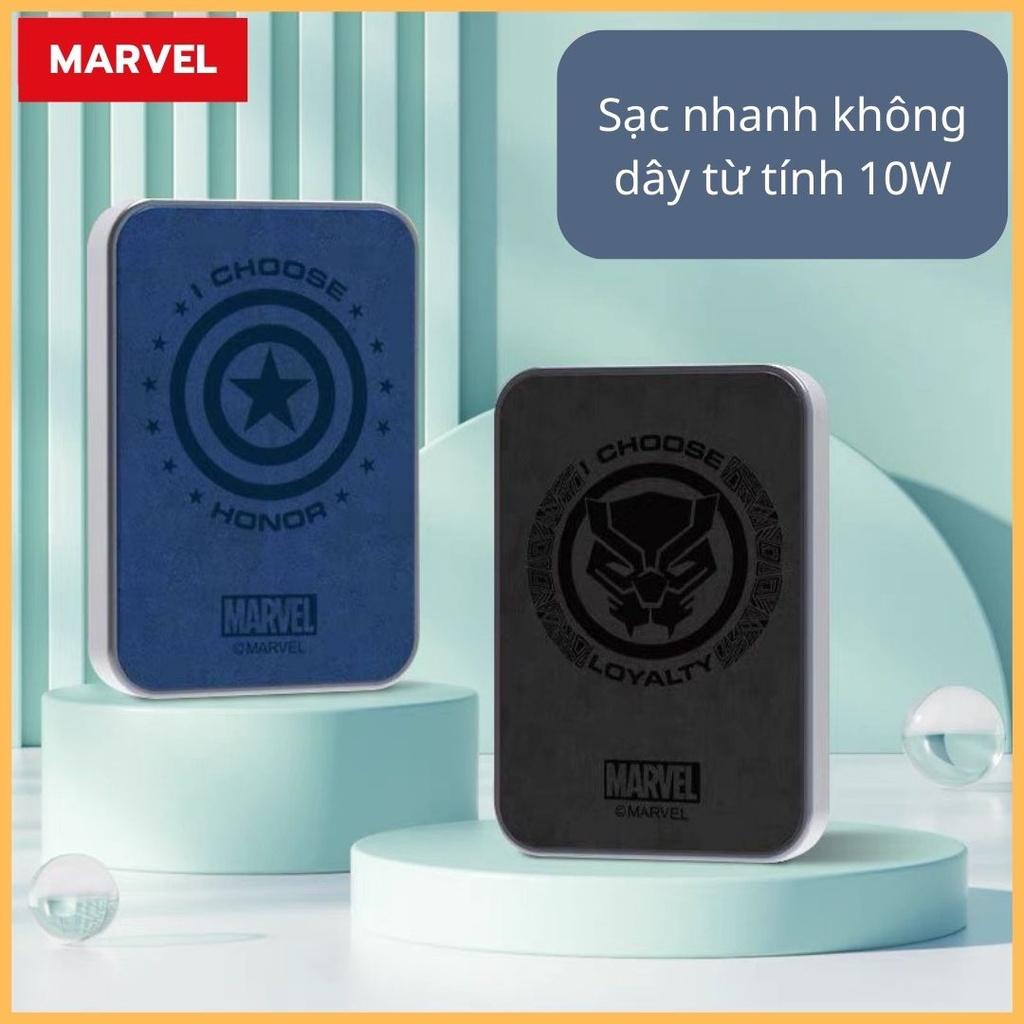 Sạc dự phòng không dây 5000mAh phiên bản Marvel, pin dự phòng chất lượng