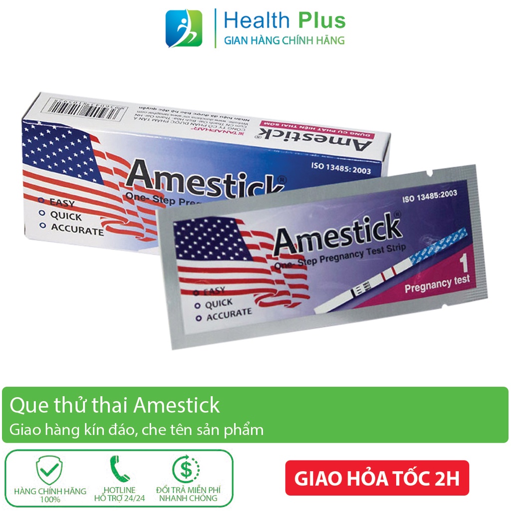 Que Thử Thai Amestick TANAPHAR Dụng Cụ Phát Hiện Thai Sớm 2 Vạch Chính Xác