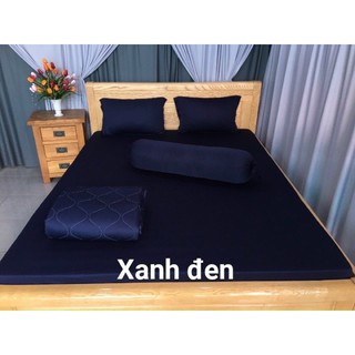 Drap thun hàn mát lạnh set 5 món - drap giường cao cấp