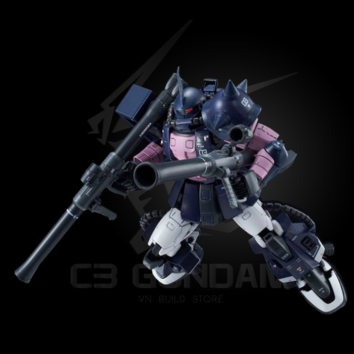 MÔ HÌNH GUNDAM BANDAI RG 1/144 MS-06R-1A BLACK TRI-STARS ZAKU II [P-BANDAI]