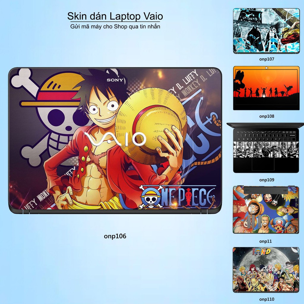 Skin dán Laptop Sony Vaio in hình One Piece nhiều mẫu 11 (inbox mã máy cho Shop)