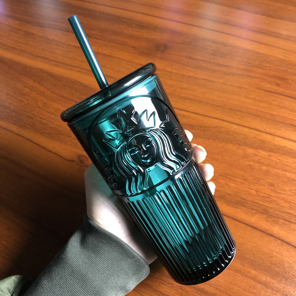 Ly cốc Starbucks thủy tinh xanh 2021 Anniversary Collection - Mẫu 41 - Hàng Nội Địa Trung