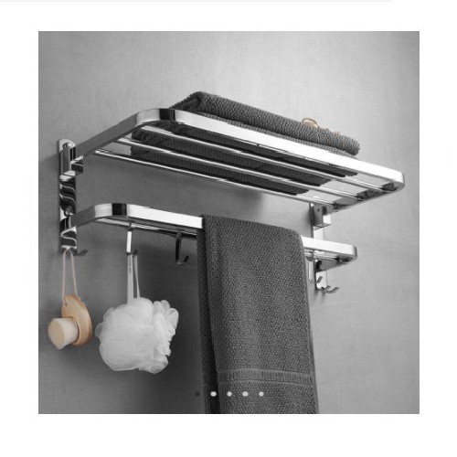 Giá Treo Khăn Phòng Tắm INOX SUS304 Kích Thước 60cm Lắp Đặt Khoan Tường Siêu Bền