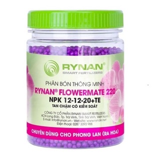 Phân bón tan chậm cho hoa lan ra hoa Rynan flowermate 220