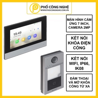 Bộ chuông cửa có hình IP Hikvision kết nối Wifi, camera 2MP, dùng qua điện thoại, mở cửa từ xa