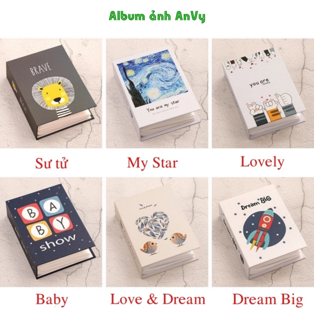  Album đựng ảnh 13x18 chứa 100 ảnh bìa giấy cứng cute tại Kho album ảnh AnVy