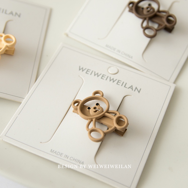 Kẹp Tóc Hàn Quốc Gấu Dễ Thương Phụ Kiện Thời Trang Cho Nữ AB027