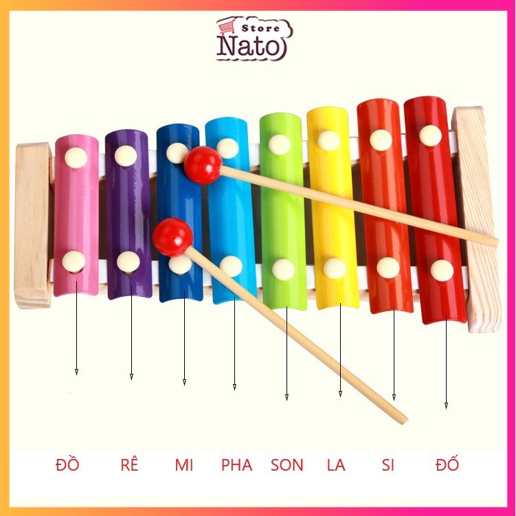 _Đàn gỗ 8 quãng, đồ chơi âm nhạc phát triển trí tuệ cho bé_NATO6688