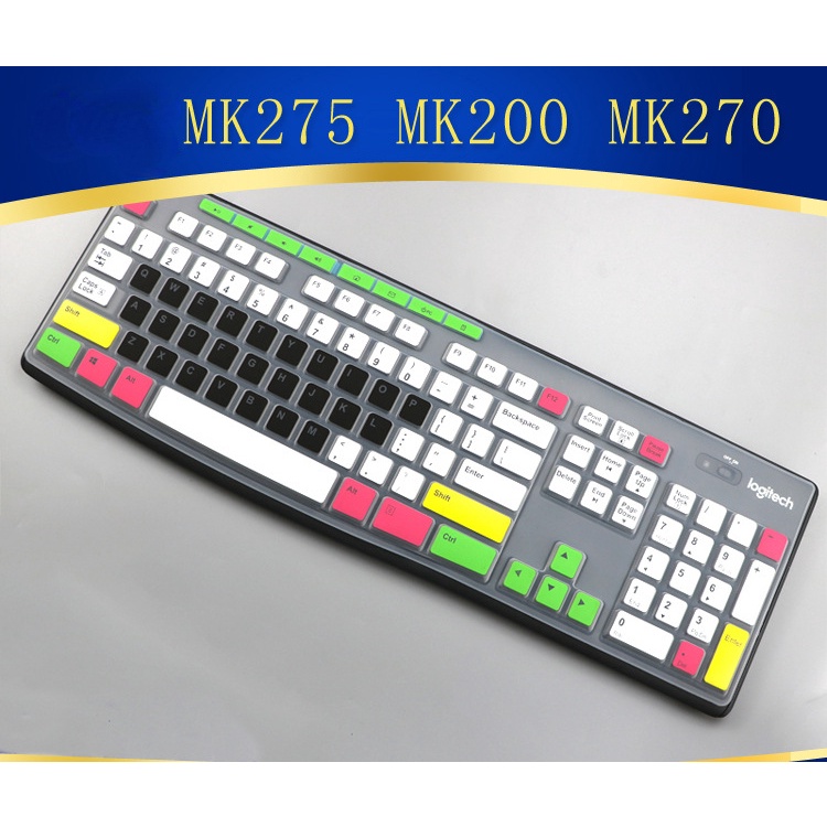 Vỏ Bọc Bàn Phím Máy Tính Bằng Silicon Chống Nước Chống Bụi Cho Logitech K200 MK200 K260 MK260 K270 MK270 MK275 MK295