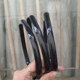 Combo 3 cái Bờm cài tóc nhựa mềm màu đen (bản 1.5cm)