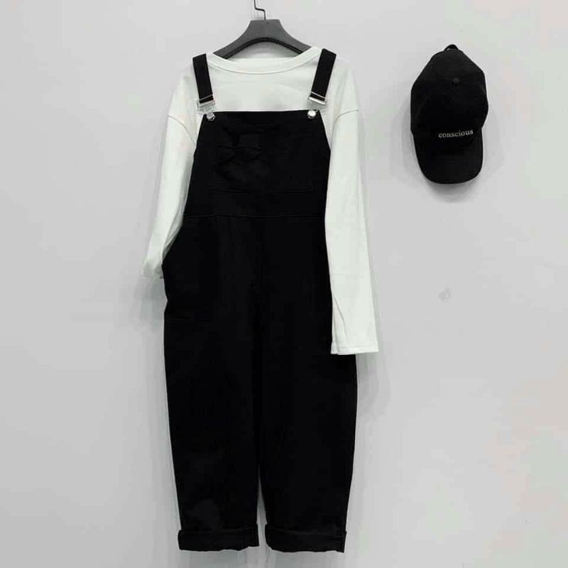 (Có ảnh thật + video) Quần yếm kaki túi ngực có dây kéo điều chỉnh | BigBuy360 - bigbuy360.vn