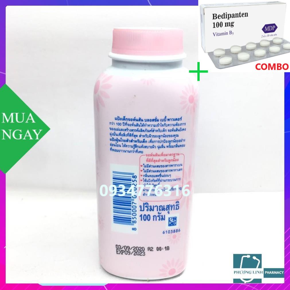 Combo Bedipanten 100mg +  Phấn Rôm Hồng Johnson Baby 100g
