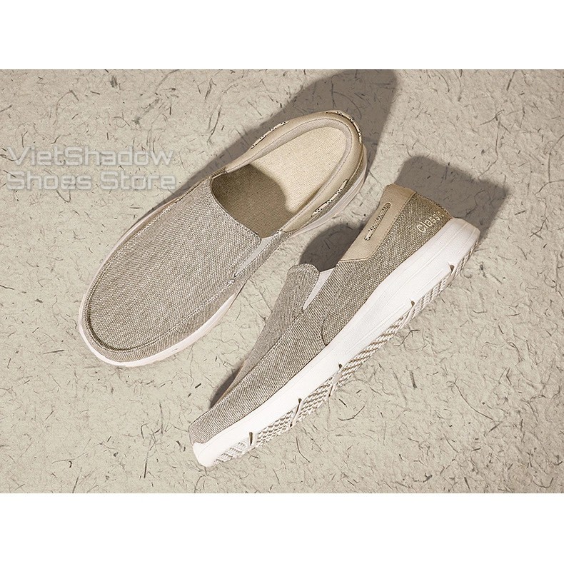Slip on giày lười vải nam chất liệu đế bằng EVA êm nhẹ, mũ giày bằng vải thô 4 màu siêu đẹp - Mã 8080