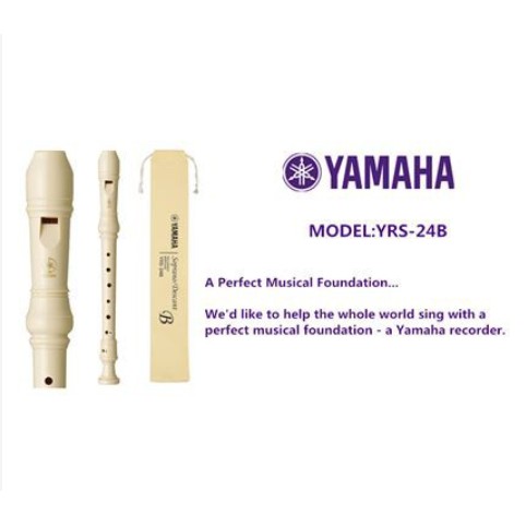 Sáo Recorder Soprano YRS-24B (trắng)