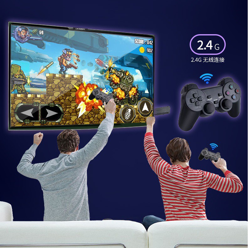 Máy Chơi Game 4 Nút Không Dây- Máy Chơi Game Không Dây Cổng HDMI 4K, Có Sẵn 3500 Game, Hỗ Trợ Tải Game Dạng CPS/ FC/ GBA | BigBuy360 - bigbuy360.vn
