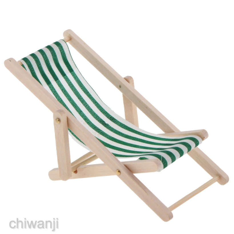 Mô Hình Ghế Xếp Màu Xanh Lá Đậm Tỷ Lệ 1 / 12 Dùng Trang Trí Nhà Búp Bê