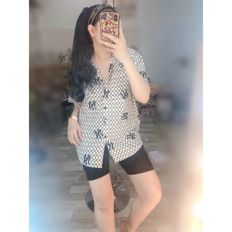 (HCM) ÁO SƠ MI FORM RỘNG - KÈM QUẦN NGẮN , TRÊN GỐI SIÊU XỊN THỜI TRANG XINH XINH CHO CÁC CHỊ EM KM FASHION