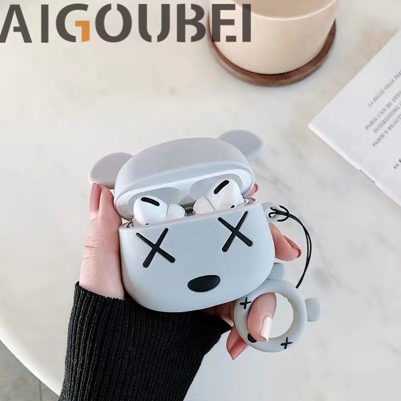 Cartoon silicone protective cover for Airpods I12 earphone charging case