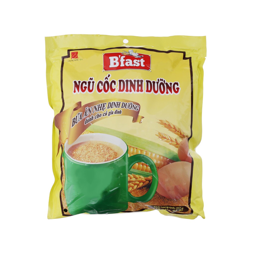 Sữa Hạt Ngũ Cốc dinh dưỡng B'Fast Canxi - Bịch 20 Gói x 25g
