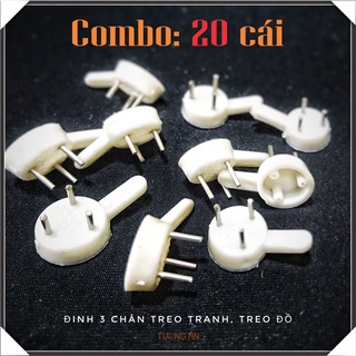 Combo 10 - 20 cái đinh 3 chân treo khung tranh ảnh, treo đồ tiện dụng