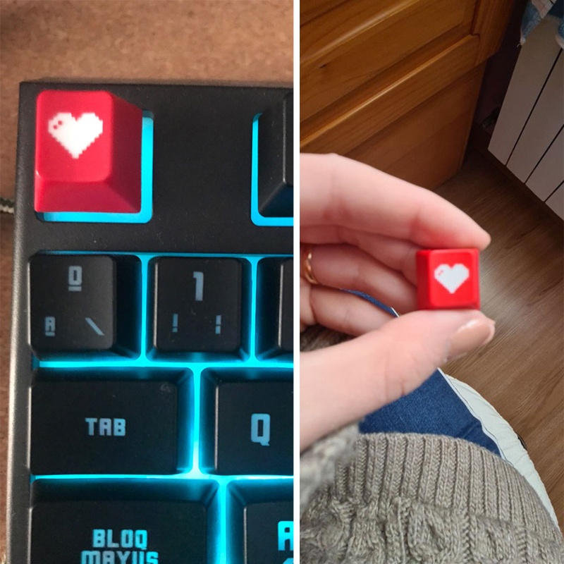 Nắp bọc phím bàn phím R4 bằng PBT hình trái tim xinh xắn chất lượng cao | BigBuy360 - bigbuy360.vn