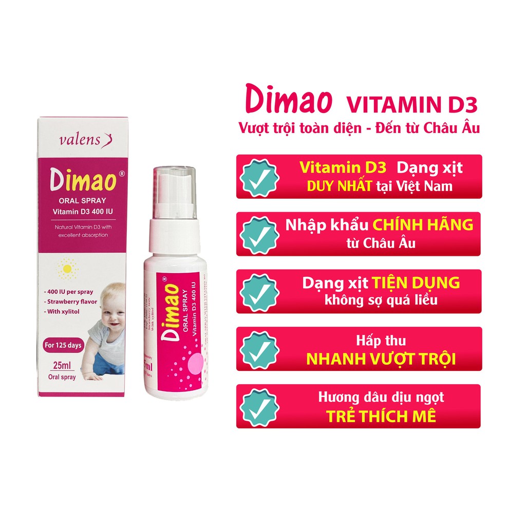 Shop Bố Ken DIMAO VITAMIN D3 400 IU Dạng Xịt [Nhập Khẩu Châu Âu Chính Hãng - Cam Kết Date Xa]