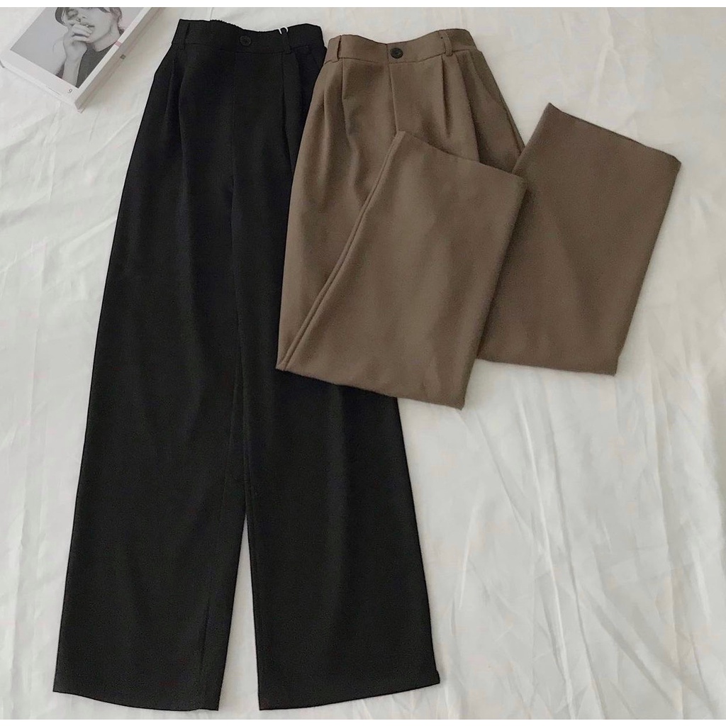 Quần Tây Lưng Cao Ống Rộng TIPI Phong Cách Hàn Quốc - Tuni Store