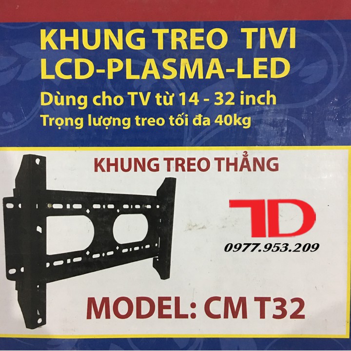 Khung treo TIVI cao cấp nghiêng từ 14-32 INCH CM T32