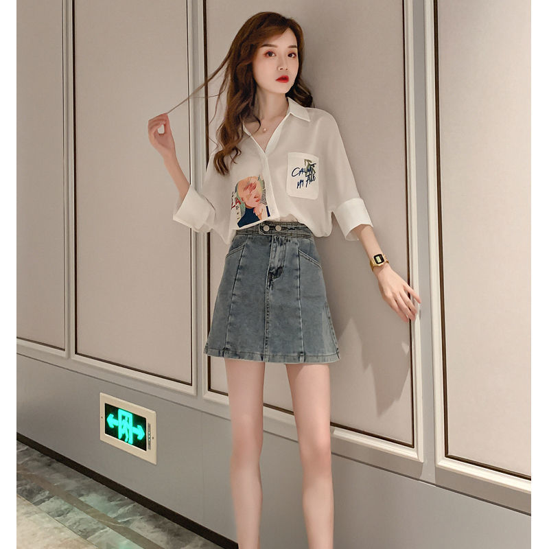 Áo sơ mi BH chất liệu vải voan màu trắng dáng rộng phong cách cổ điển cao cấp cho nữ