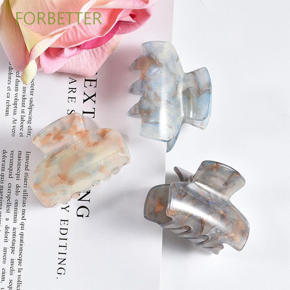 Kẹp tóc càng cua bằng nhựa dẻo màu trơn thời trang cho nữ