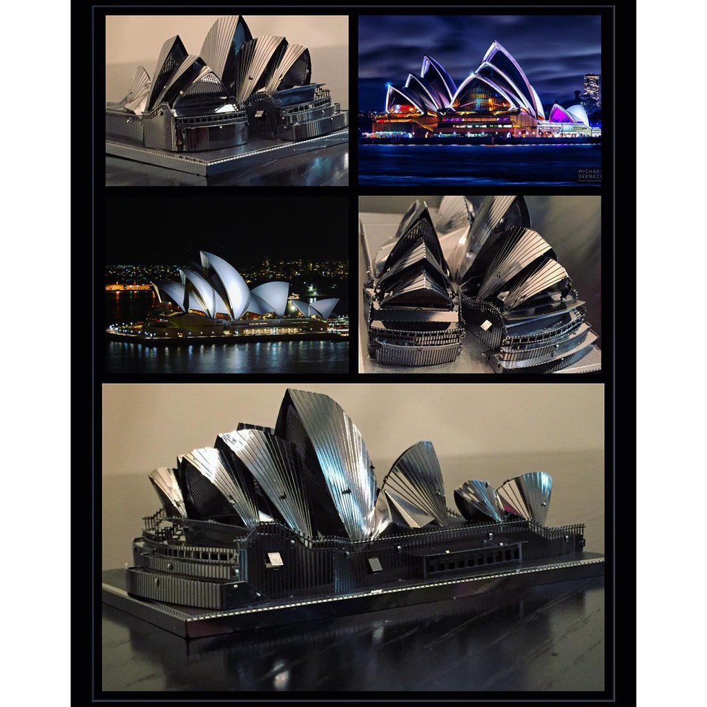 Mô hình 3D kim loại lắp ráp nhà hát Opera Sydney [Chưa lắp]