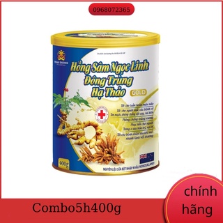 combo 5h hồng sâm ngọc linh đông trùng hạ thảo 400g