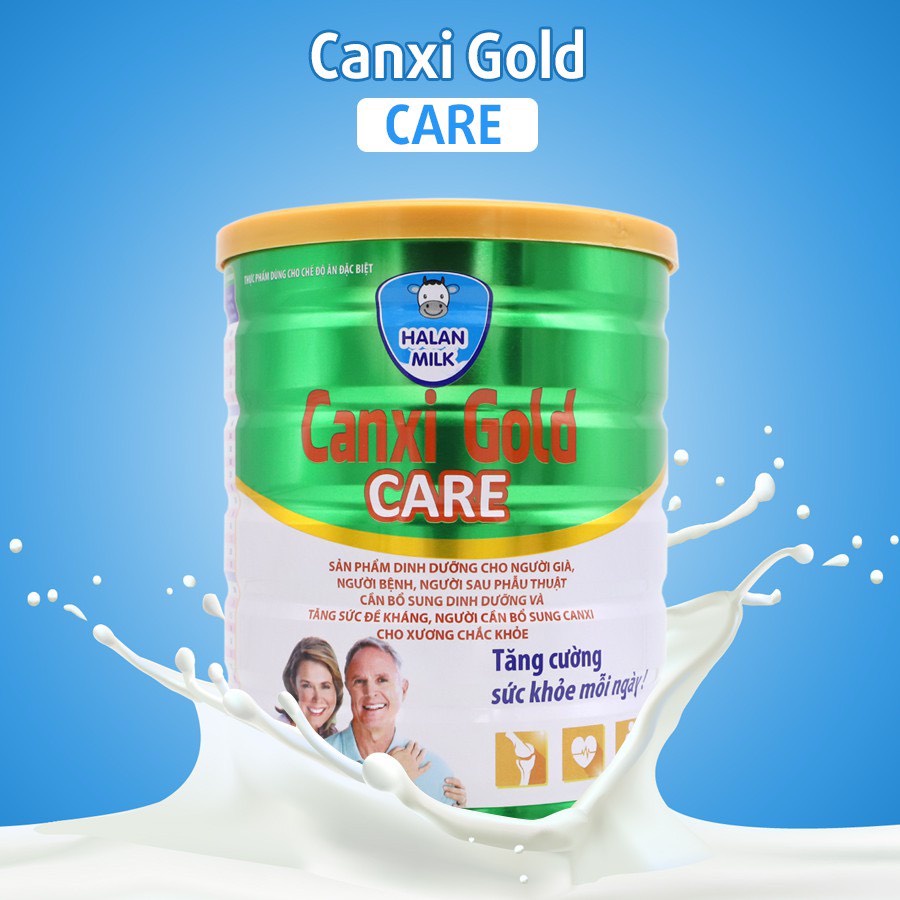 Sữa Canxi gold care 400g-900g-Bổ sung canxi cho xương chắc khoẻ, cải thiện tê tay chân,Halanmilk